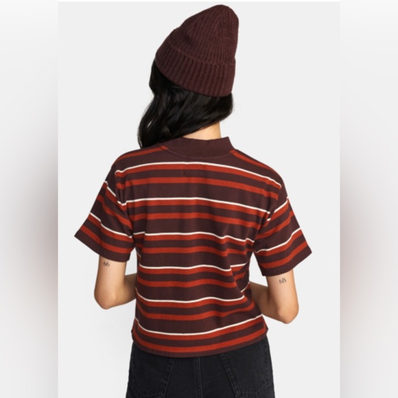 RVCA Boxy Mock Neck Short Sleeve Shirt - Picture 2 of 5